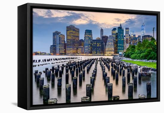 New York City, USA City Skyline on the East River-Sean Pavone-Framed Premier Image Canvas