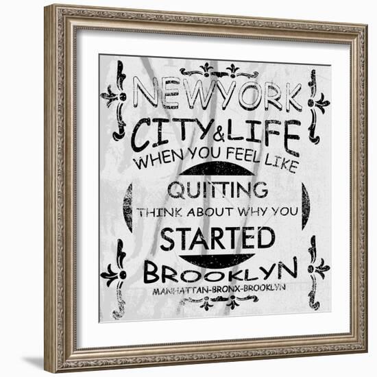 New York City Vector Art-emeget-Framed Art Print