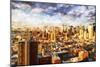 New York Cityscape - In the Style of Oil Painting-Philippe Hugonnard-Mounted Giclee Print