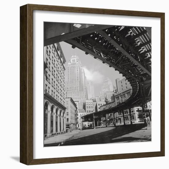 New York Cityscape, Sunday-The Chelsea Collection-Framed Giclee Print