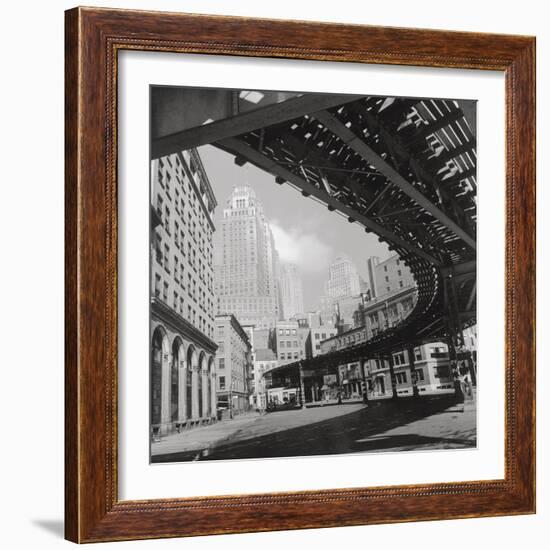 New York Cityscape, Sunday-The Chelsea Collection-Framed Giclee Print