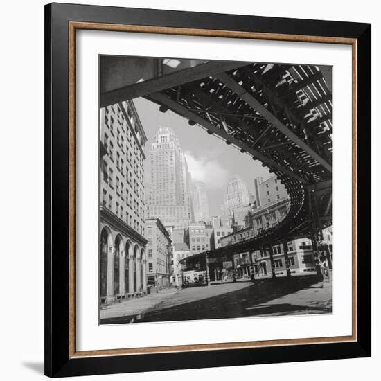 New York Cityscape, Sunday-The Chelsea Collection-Framed Giclee Print