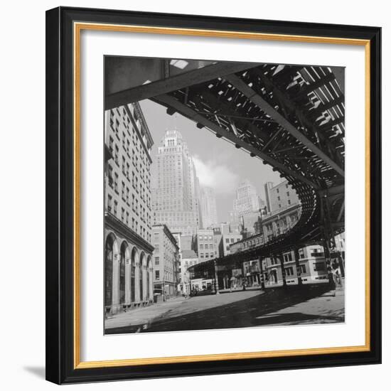 New York Cityscape, Sunday-The Chelsea Collection-Framed Giclee Print