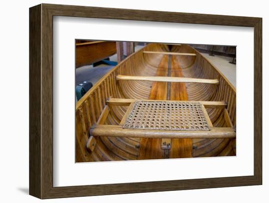 New York, Clayton. Antique Boat Museum. Peterborough wooden canoe.-Cindy Miller Hopkins-Framed Photographic Print