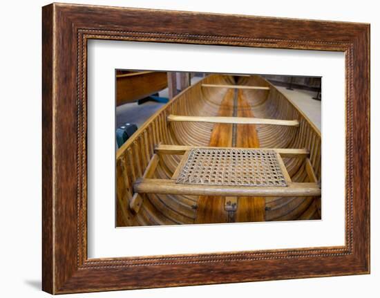 New York, Clayton. Antique Boat Museum. Peterborough wooden canoe.-Cindy Miller Hopkins-Framed Photographic Print