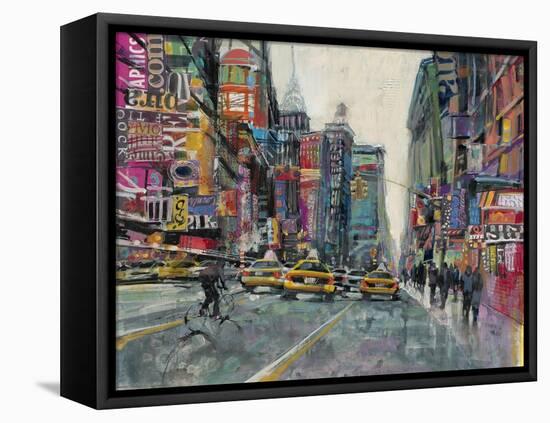 New York Collage 1-Patti Mollica-Framed Stretched Canvas