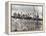 New York Construction Workers Lunching on a Crossbeam-null-Framed Premier Image Canvas