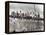 New York Construction Workers Lunching on a Crossbeam-null-Framed Premier Image Canvas