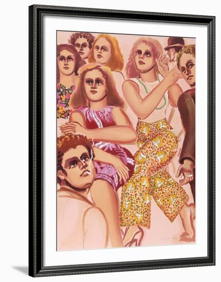 New York Dancers 1-Lester Johnson-Framed Limited Edition