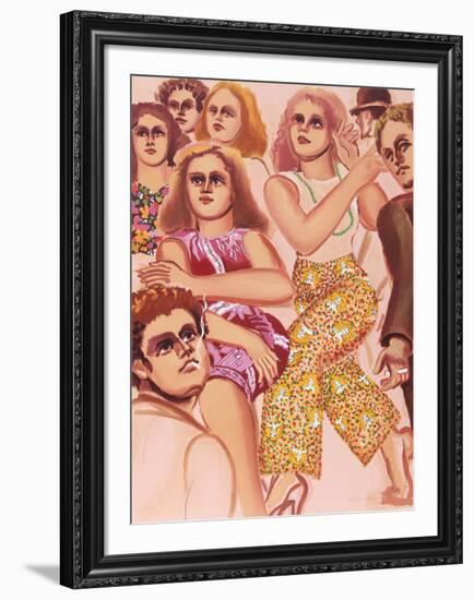 New York Dancers 1-Lester Johnson-Framed Limited Edition