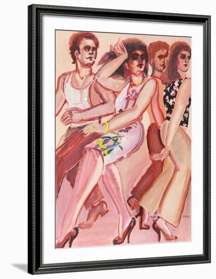 New York Dancers 4-Lester Johnson-Framed Limited Edition