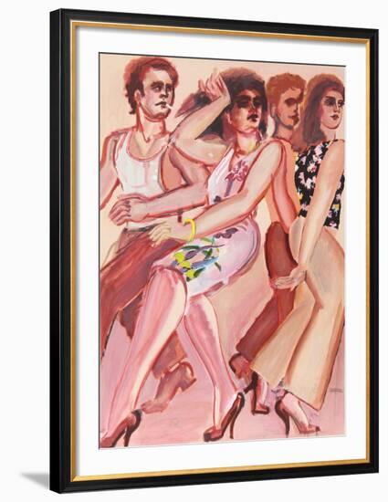 New York Dancers 4-Lester Johnson-Framed Limited Edition