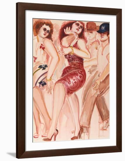 New York Dancers 5-Lester Johnson-Framed Limited Edition