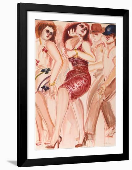 New York Dancers 5-Lester Johnson-Framed Limited Edition