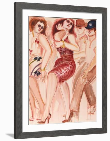 New York Dancers 5-Lester Johnson-Framed Limited Edition