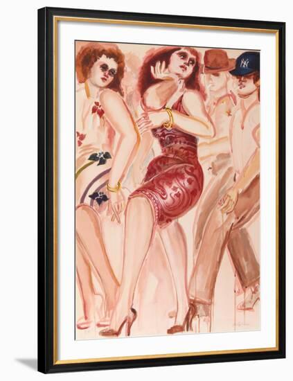 New York Dancers 5-Lester Johnson-Framed Limited Edition