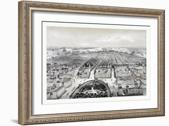 New York Drawn from Nature and on Stone, Circa 1849, USA, America-John Bachmann-Framed Giclee Print