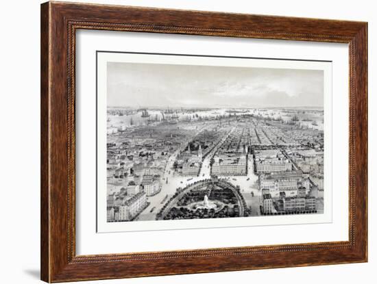 New York Drawn from Nature and on Stone, Circa 1849, USA, America-John Bachmann-Framed Giclee Print