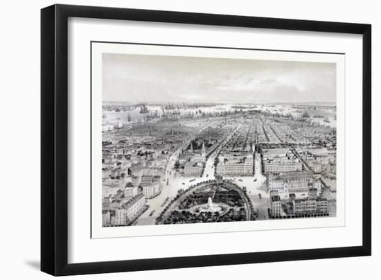 New York Drawn from Nature and on Stone, Circa 1849, USA, America-John Bachmann-Framed Giclee Print