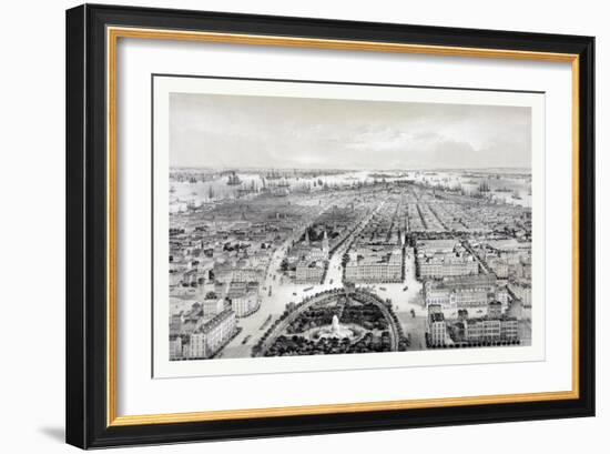 New York Drawn from Nature and on Stone, Circa 1849, USA, America-John Bachmann-Framed Giclee Print