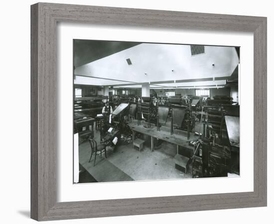 New York Evening Post Press Room-G.P. & Son Hall-Framed Photographic Print