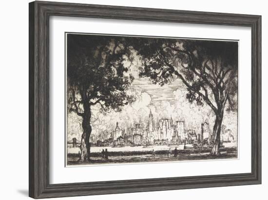 New York from Governor's Island, 1915-Joseph Pennell-Framed Giclee Print