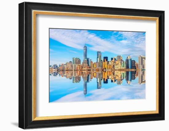 New York from the sea-Marco Carmassi-Framed Photographic Print