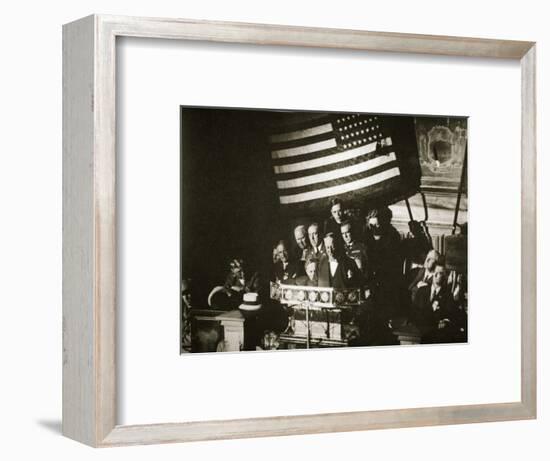 New York Governor Al Smith accepting the Democratic nomination for the Presidency, 1928-Unknown-Framed Photographic Print
