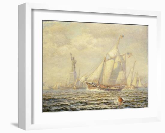 New York Harbor, 1919-James Gale Tyler-Framed Giclee Print