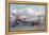 New York Harbor and the Brooklyn Bridge-Andrew W. Melrose-Framed Premier Image Canvas