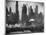 New York Harbor with Its Majestic Silhouette of Skyscrapers Looking Straight Down Bustling 42nd St.-Andreas Feininger-Mounted Photographic Print