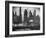 New York Harbor with Its Majestic Silhouette of Skyscrapers Looking Straight Down Bustling 42nd St.-Andreas Feininger-Framed Photographic Print