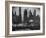 New York Harbor with Its Majestic Silhouette of Skyscrapers Looking Straight Down Bustling 42nd St.-Andreas Feininger-Framed Photographic Print