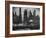 New York Harbor with Its Majestic Silhouette of Skyscrapers Looking Straight Down Bustling 42nd St.-Andreas Feininger-Framed Photographic Print