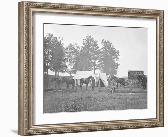 New York Herald Headquarters in the Field During American Civil War-Stocktrek Images-Framed Photographic Print