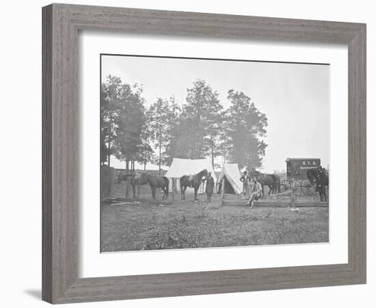 New York Herald Headquarters in the Field During American Civil War-Stocktrek Images-Framed Photographic Print