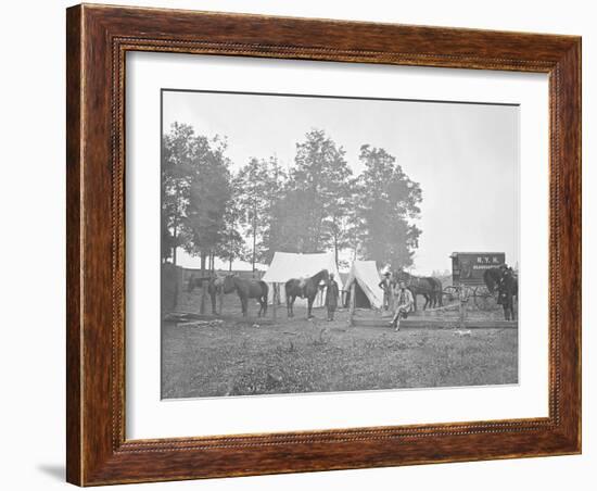 New York Herald Headquarters in the Field During American Civil War-Stocktrek Images-Framed Photographic Print