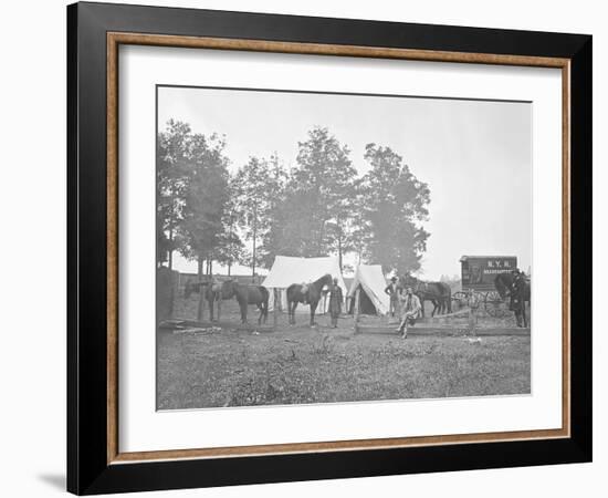 New York Herald Headquarters in the Field During American Civil War-Stocktrek Images-Framed Photographic Print