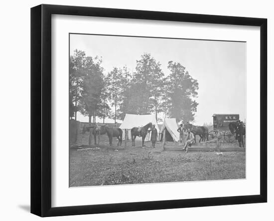 New York Herald Headquarters in the Field During American Civil War-Stocktrek Images-Framed Photographic Print