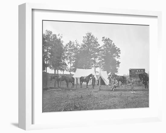 New York Herald Headquarters in the Field During American Civil War-Stocktrek Images-Framed Photographic Print