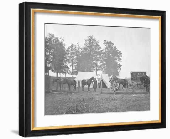 New York Herald Headquarters in the Field During American Civil War-Stocktrek Images-Framed Photographic Print