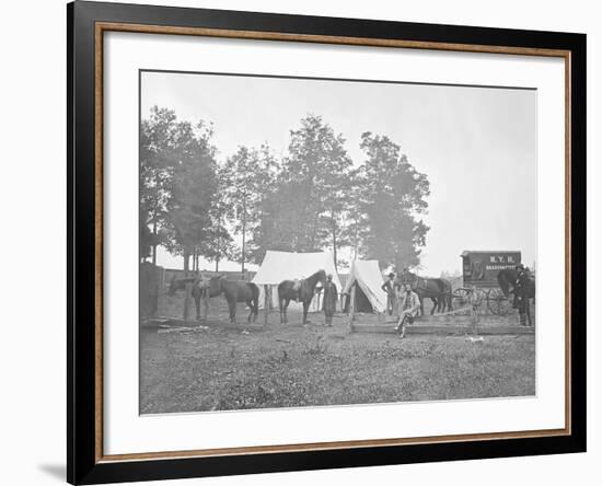 New York Herald Headquarters in the Field During American Civil War-Stocktrek Images-Framed Photographic Print