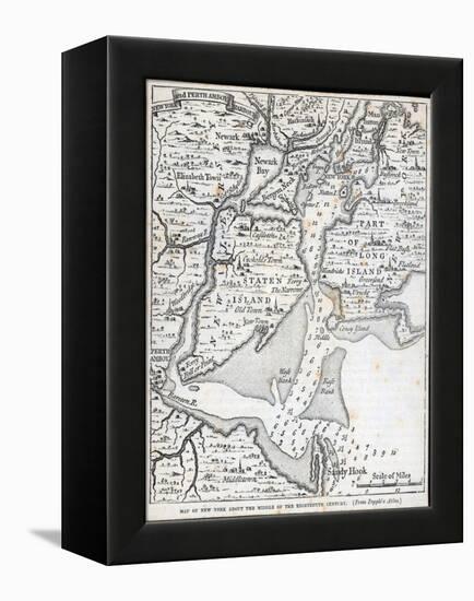 New York in the Middle of the 18th Century-null-Framed Premier Image Canvas