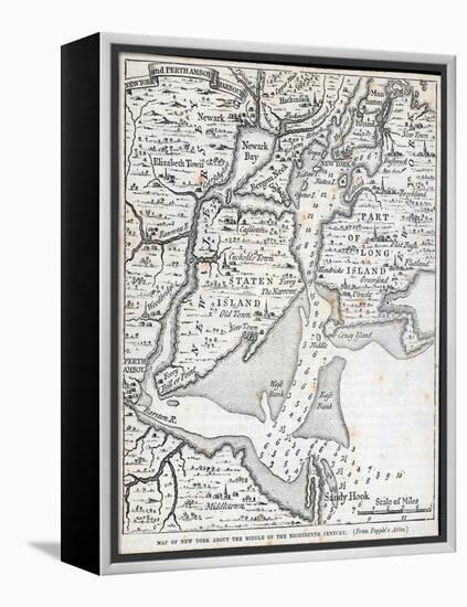 New York in the Middle of the 18th Century-null-Framed Premier Image Canvas