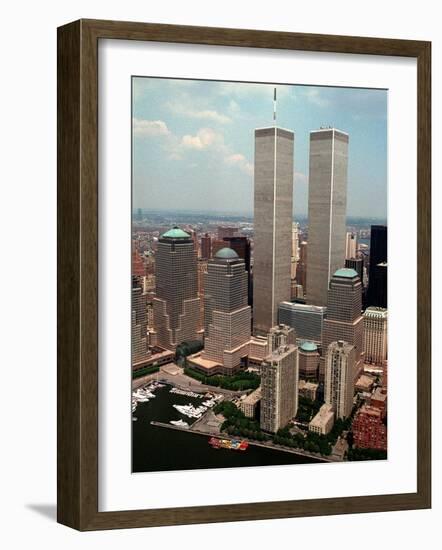 New York Landmarks Twin Towers-Ed Bailey-Framed Photographic Print