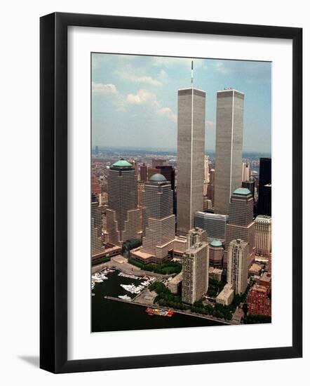 New York Landmarks Twin Towers-Ed Bailey-Framed Photographic Print