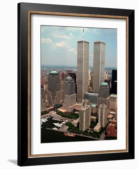 New York Landmarks Twin Towers-Ed Bailey-Framed Photographic Print