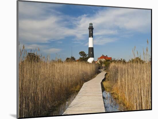New York, Long Island, Fire Island, Robert Moses State Park, Fire Island Lighthouse, USA-Walter Bibikow-Mounted Photographic Print
