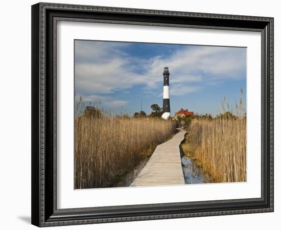 New York, Long Island, Fire Island, Robert Moses State Park, Fire Island Lighthouse, USA-Walter Bibikow-Framed Photographic Print