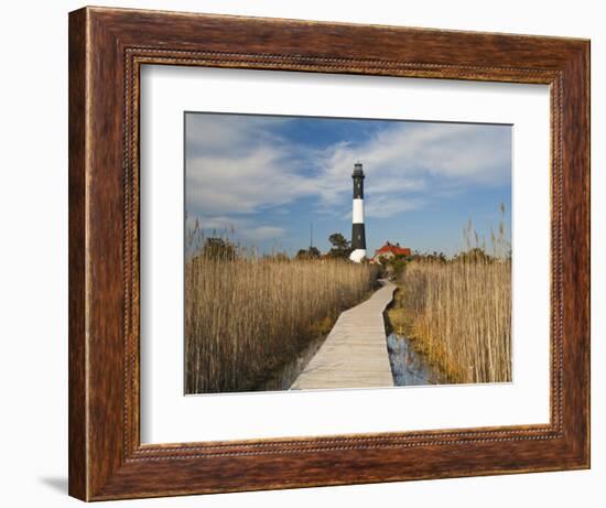 New York, Long Island, Fire Island, Robert Moses State Park, Fire Island Lighthouse, USA-Walter Bibikow-Framed Photographic Print